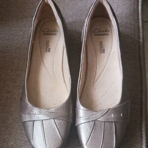 Clarks Silver Flats
